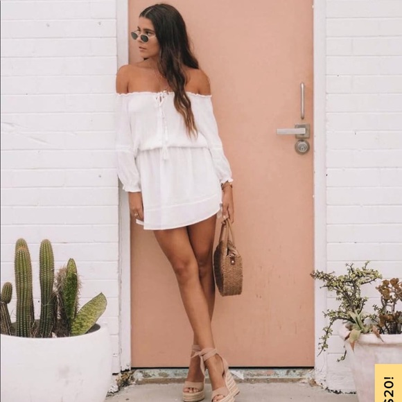 Lulus Zappa Off the Shoulder Long Sleeve Dress - Picture 2 of 8